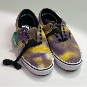 Van’s women’s Sz 8.5 / men’s Sz 7 purple & yellow sneakers tie dye pattern New